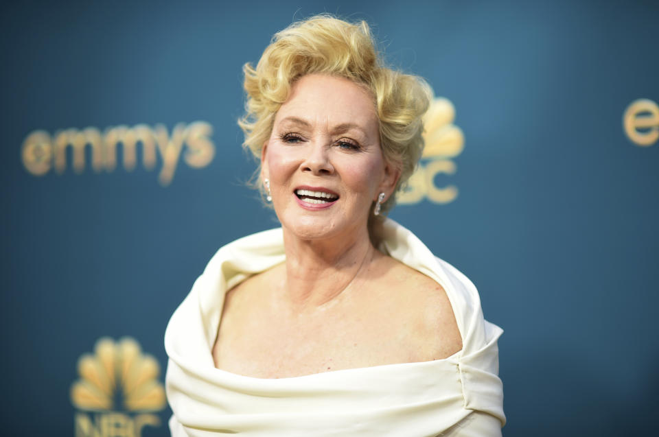 Jean Smart arrives at the 74th Primetime Emmy Awards on Monday, Sept. 12, 2022, at the Microsoft Theater in Los Angeles. (Photo by Richard Shotwell/Invision/AP)