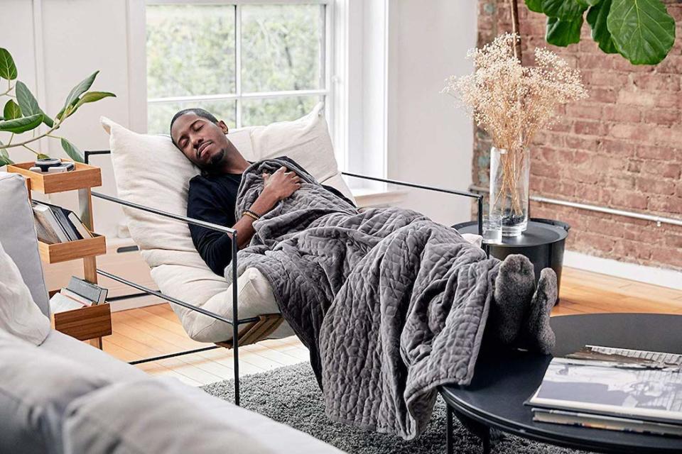 Next-level napping is what you'll get with the Gravity weighted blanket. (Photo: Amazon)