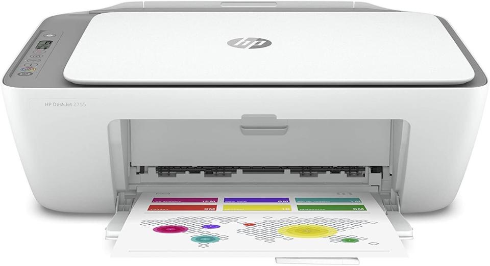 <strong>Pages Per Minute: </strong>It doesn't specifically say but this printer can handle an input of 60 sheets and an output of 25 sheets.<br /><strong>Monochrome Vs. Color: </strong>Get colorful &mdash; this printer can print in color, black and white. <br /><strong>Cartridge Details: </strong>You'll need to get HP 67 Black/Tri-color ink cartridges for this printer. <br /><strong> What Else Can This Printer Do: </strong>This printer can scan and copy, too. <br /><strong> $$$: </strong><a href="https://amzn.to/3fwOyGS" target="_blank" rel="noopener noreferrer">Find it for $70 at Amazon</a>. Keep in mind it's on backorder until Aug. 20.