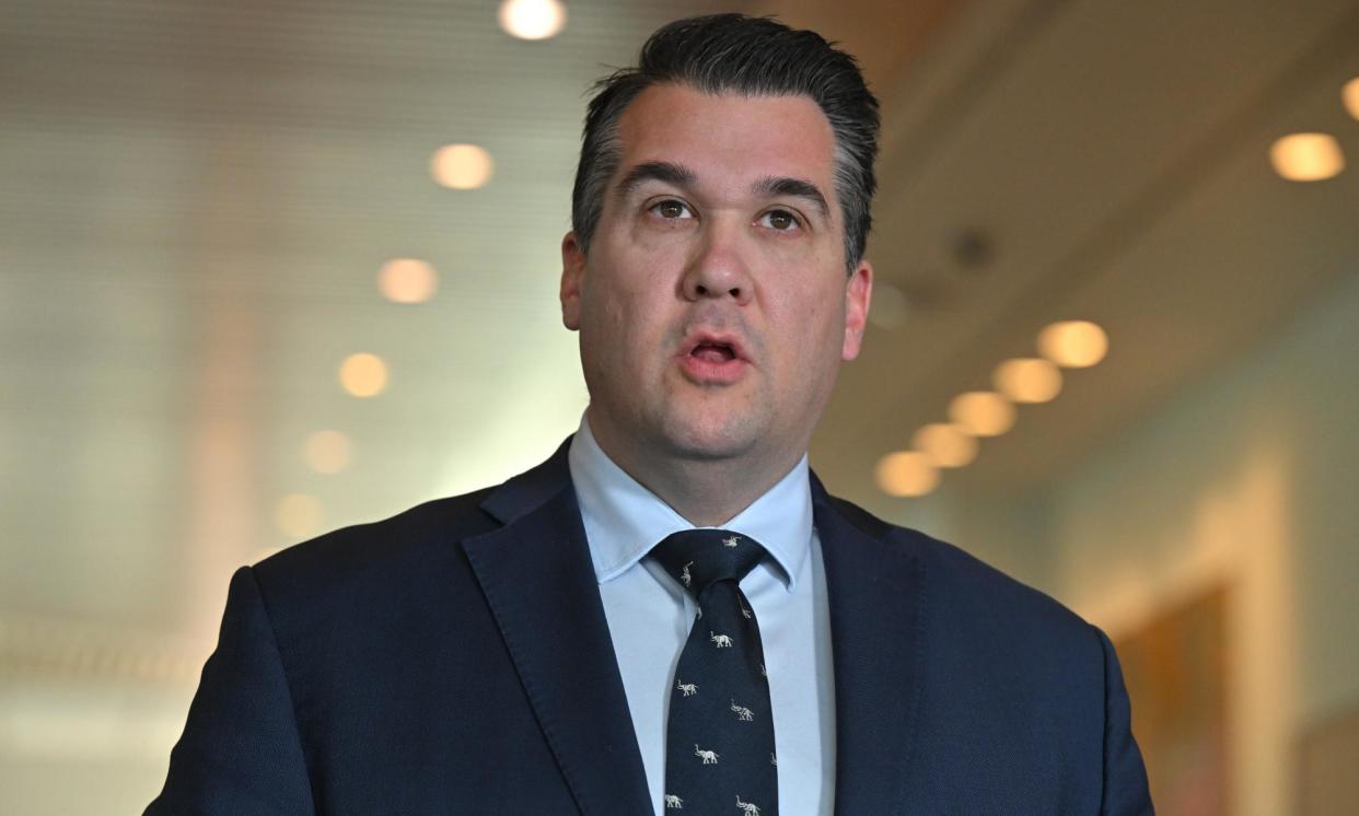 <span>Shadow housing minister Michael Sukkar says the Coalition has recommitted to allowing first home buyers to access $50,000 from their super.</span><span>Photograph: Mick Tsikas/AAP</span>