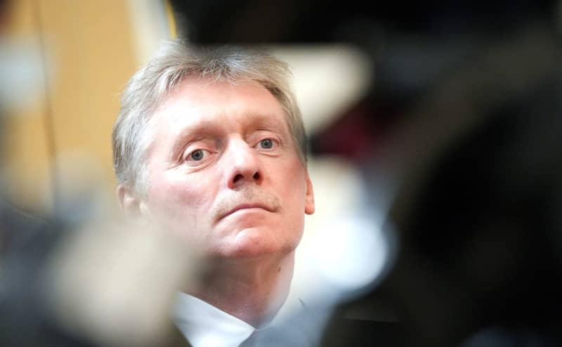 Kremlin spokesman Dmitry Peskov attends a meeting between President of the New Development Bank Dilma Rousseff and Russian President Vladimir Putin at the Konstantinovsky Palace. Alexey Danichev/KREMLIN/dpa