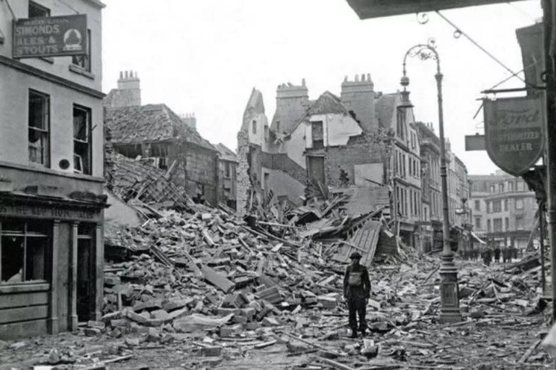 Some of the damage caused during the Bath Blitz