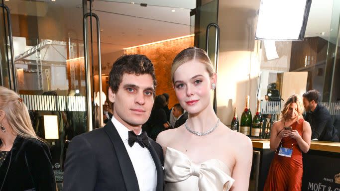 gus wenner elle fanning golden globes 2024