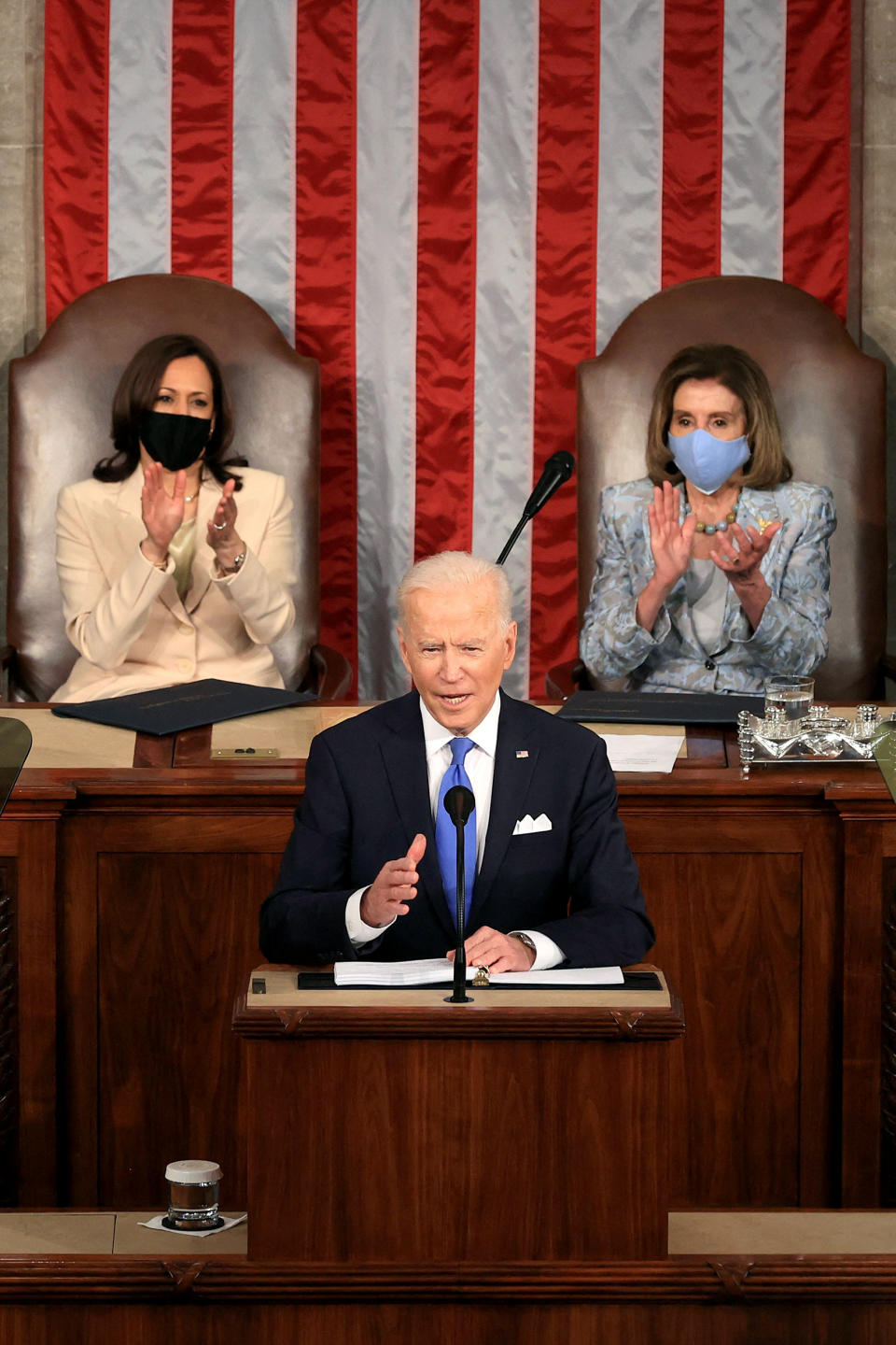 Image: President Joe Biden addresses a joint session of Congress at the US.. Capitol on April 28, 202 (Chip Somodevilla / AFP - Getty Images)