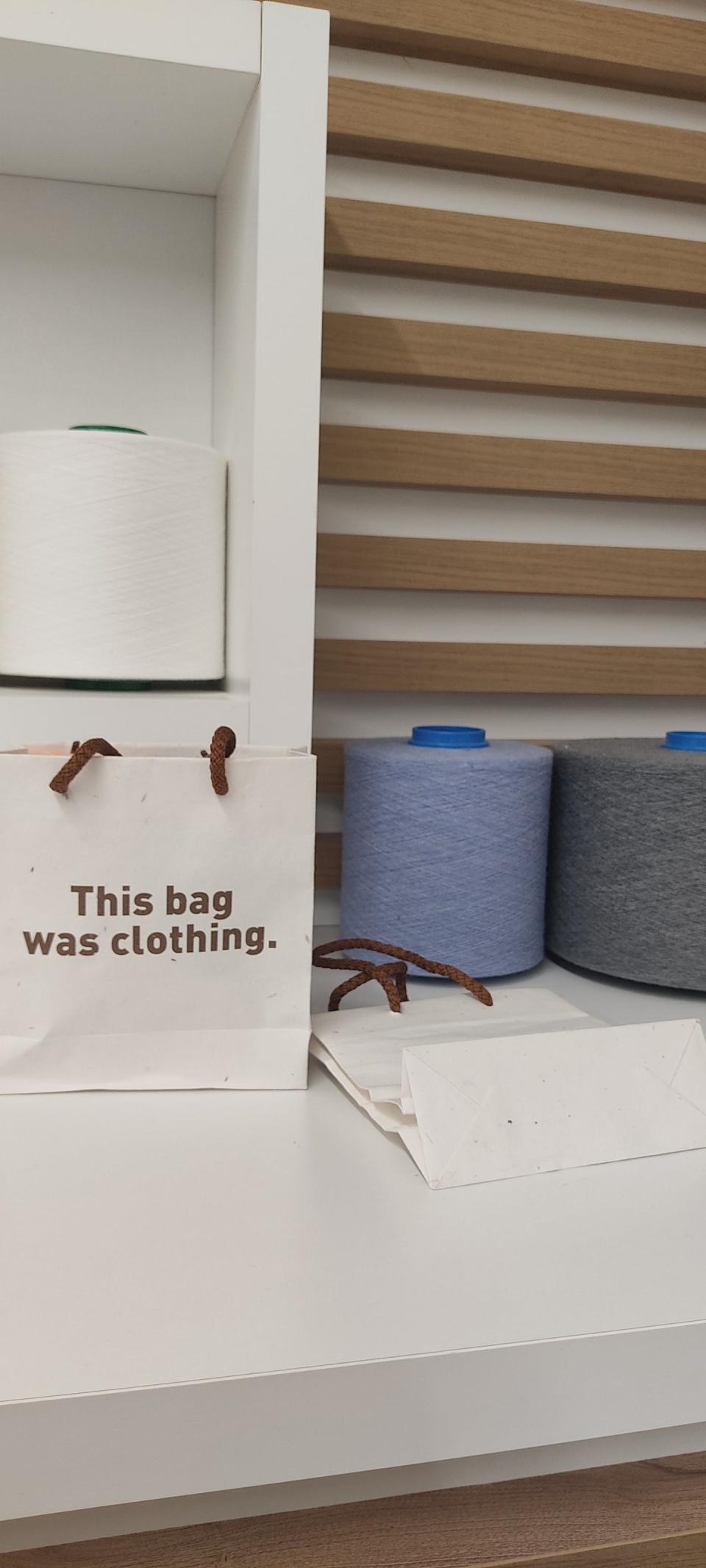 Posibilidades de reciclaje textil. Esta bolsa era ropa. Silvia Pérez Bou