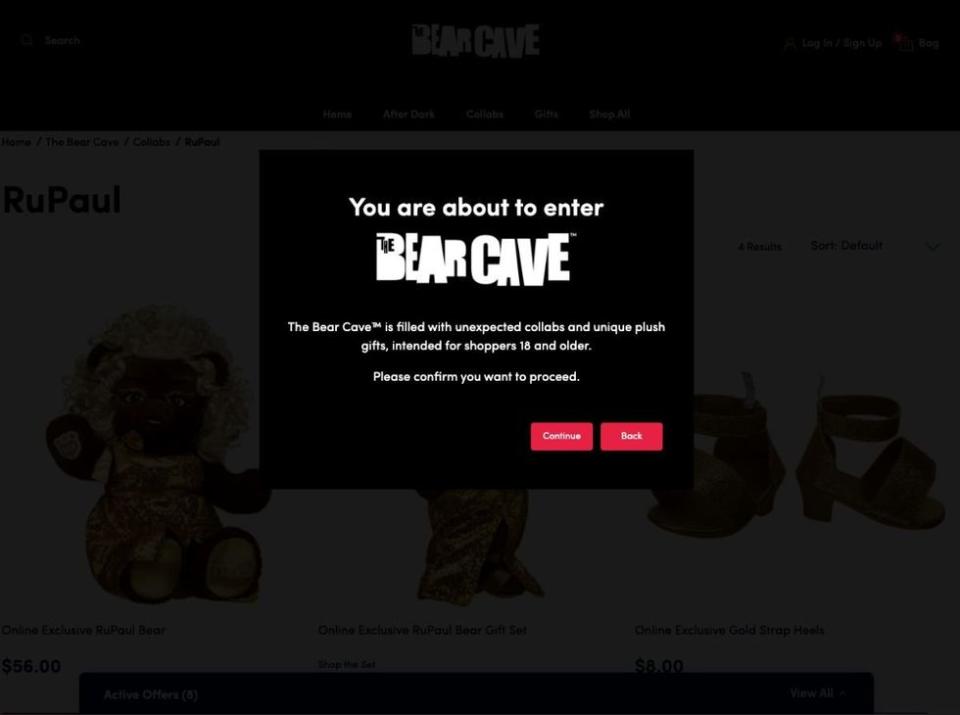 The Bear Cave warning