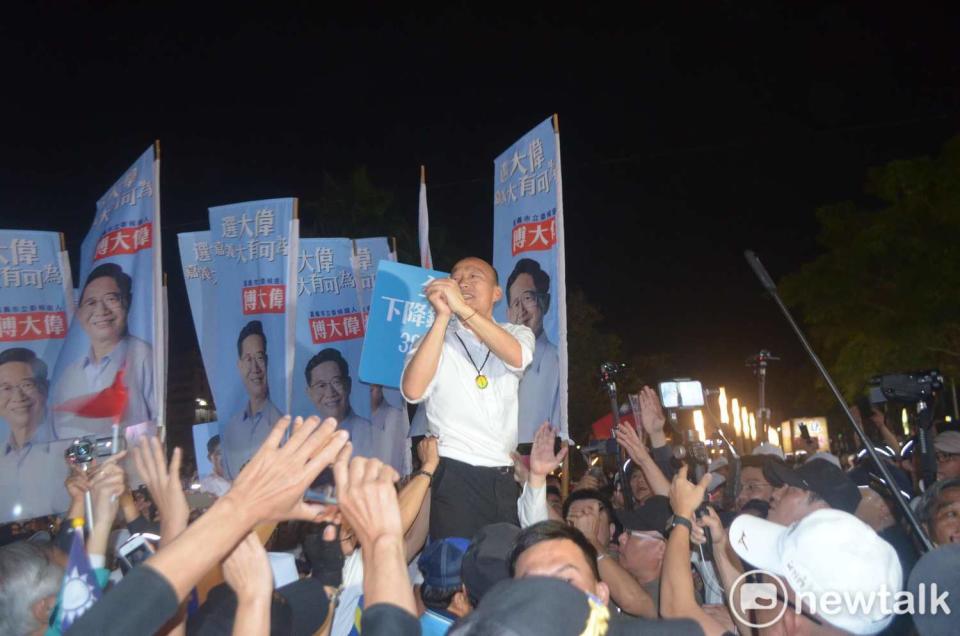 國民黨總統參選人韓國瑜日前到嘉義造勢。   圖：蔡坤龍/攝