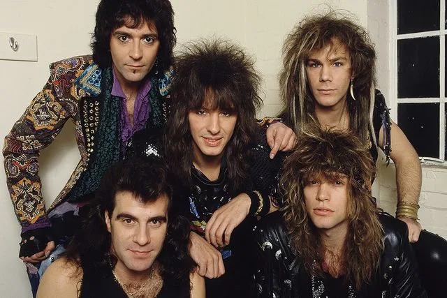 <p>Ilpo Musto/Shutterstock</p> Tico Torres, Richie Sambora, Alec John Sutch, Jon Bon Jovi and David Bryan of Bon Jovi