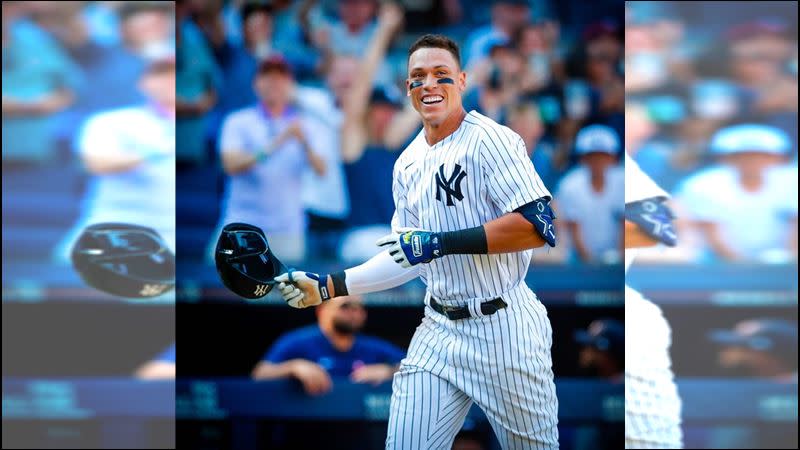 賈吉（Aaron Judge）打出再見三分砲。（圖／翻攝自洋基推特）