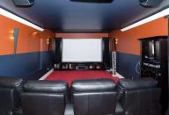 <p>Oh, there’s an eight-person screening room too. (Airbnb) </p>