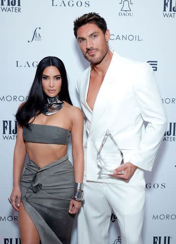 <p>Stefanie Keenan/Getty</p> Kim Kardashian and Chris Appleton in Los Angeles in April 2023