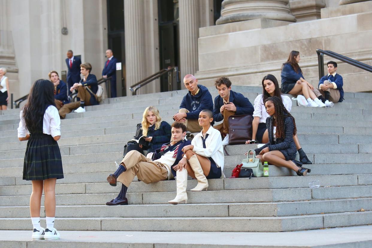 The cast of the "Gossip Girl" reboot began filming in Manhattan, New York on Nov. 10, 2020.