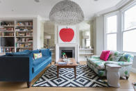 <p><strong>Location: </strong>Fulham, London</p> <p>Artfully arranged sofas in bright pops of color make this quaint space off Fulham Road an ideal place to settle down. </p> <p>For more info, visit <a rel="nofollow noopener" href="https://www.onefinestay.com/homes/london/lilyville-road-2/" target="_blank" data-ylk="slk:onefinestay.com;elm:context_link;itc:0;sec:content-canvas" class="link ">onefinestay.com</a></p>