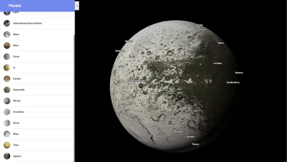 Google Maps Just Added a Bunch of Planets and Moons for You to Explore