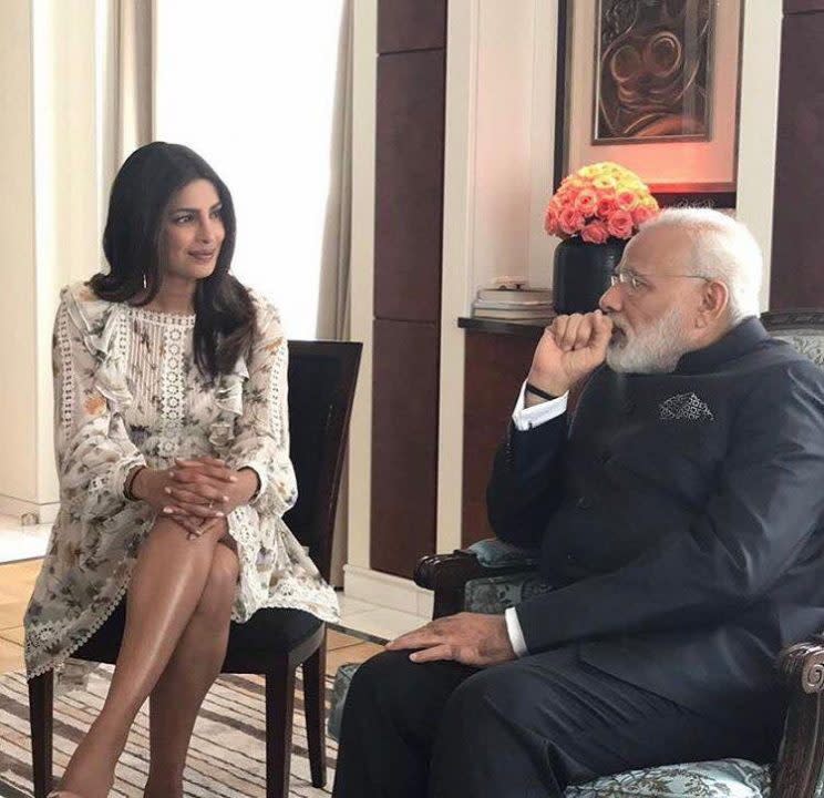 744px x 720px - Priyanka Chopra shamed for 'showing legs' to India's prime minister