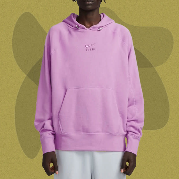 <p>Courtesy of Nordstrom</p><p>Nike embodies the intersection of streetwear and sportswear. This hoodie from the Swoosh brand wears closer to the streetwear end of the spectrum; it has a boxy fit and is cut from a comfortable all-cotton French terry. It features metal toggles and the Nike Air logo on the chest, giving it a '90s-inspired look.</p><p>[$58 (was $105); <a href="https://click.linksynergy.com/deeplink?id=b8woVWHCa*0&mid=1237&u1=mj-besthoodies-jzavaleta-080423-update&murl=https%3A%2F%2Fwww.nordstrom.com%2Fs%2Fnike-french-terry-hoodie%2F7043375" rel="nofollow noopener" target="_blank" data-ylk="slk:nordstrom.com;elm:context_link;itc:0;sec:content-canvas" class="link ">nordstrom.com</a>]</p>