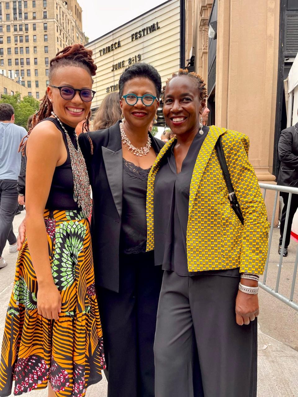 Annina van Neel, Peggy King Jorde, and producer Yvonne Ibazebo (l to r) at the Tribeca Film Festival.