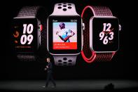 <p>Several new bands will be available, including these exclusive Nike ones. (Photo by Justin Sullivan/Getty Images) </p>