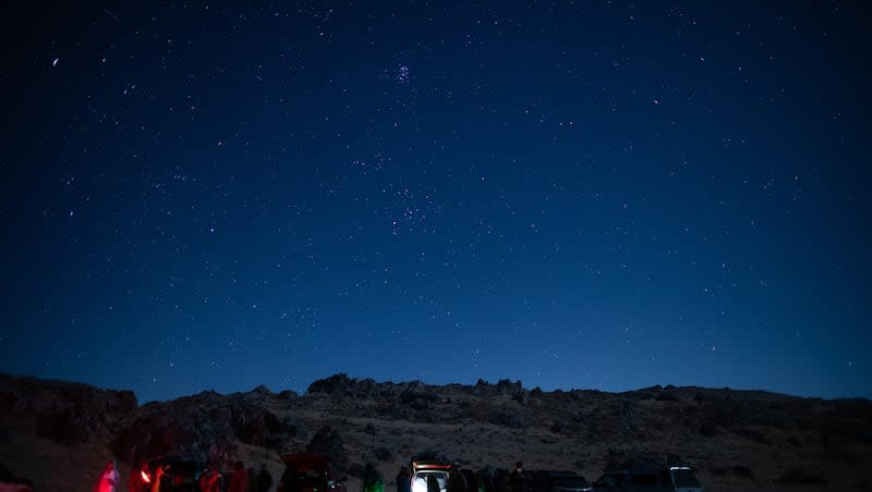 A group gathers to view the “Great Conjunction” of Saturn and Jupiter in the West Desert on Monday, Dec. 21, 2020. For the fourth consecutive year, Gov. Spencer Cox declared April “Dark Sky Month” in Utah.