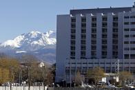 A general view shows the CHU Nord hospital in Grenoble, French Alps, where retired seven-times Formula One world champion Michael Schumacher is hospitalized after a ski accident, December 30, 2013. Former Formula One champion Michael Schumacher was battling for his life in hospital on Monday after a ski injury, doctors said, adding it was too early to say whether he would pull through. Schumacher was admitted to hospital on Sunday suffering head injuries in an off-piste skiing accident in the French Alps resort of Meribel. REUTERS/Charles Platiau (FRANCE - Tags: SPORT MOTORSPORT HEALTH)