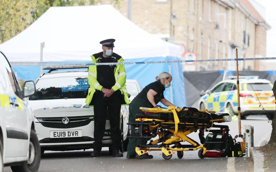 Police and medics at the scene in Brentwood - Stephen Huntley/HVC 