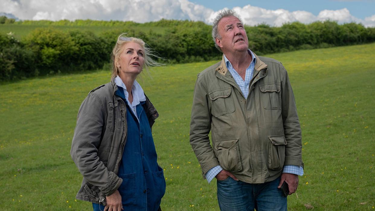 Lisa Hogan and Jeremy Clarkson in Clarkson's Farm
