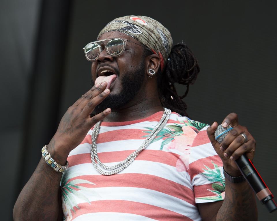 T-Pain will return to Firefly in late September. The R&B singer is pictured on the main stage at the festival the Firefly in 2017.