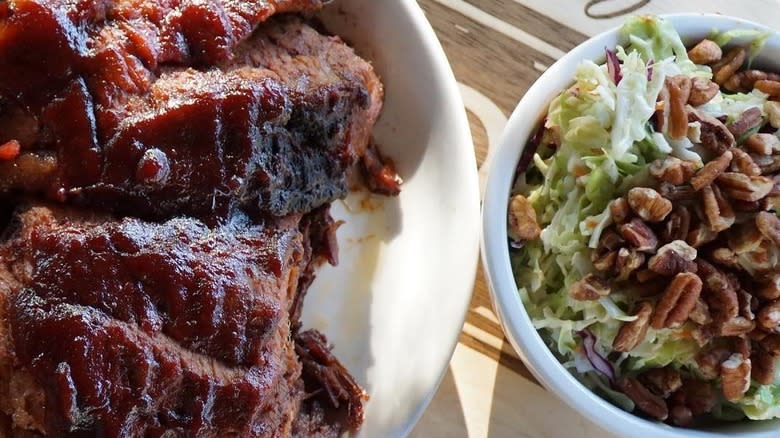 BBQ and coleslaw at Bobby Q