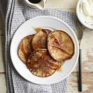 <p>These delicious and unbelievably simple pancakes are best enjoyed right after cooking. With just eggs and a banana, you can have healthy grain-free pancakes with no added sugar. Serve with maple syrup and yogurt or ricotta cheese to add in some protein. <a href="https://www.eatingwell.com/recipe/268783/two-ingredient-banana-pancakes/" rel="nofollow noopener" target="_blank" data-ylk="slk:View Recipe;elm:context_link;itc:0;sec:content-canvas" class="link ">View Recipe</a></p>