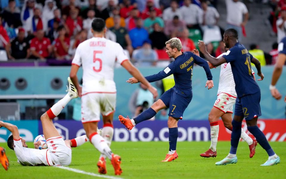 10 seconds before the end of added time, Griezmann picked up the ball to power it past Dahmen into the Tunisian net... - Nick Potts/PA