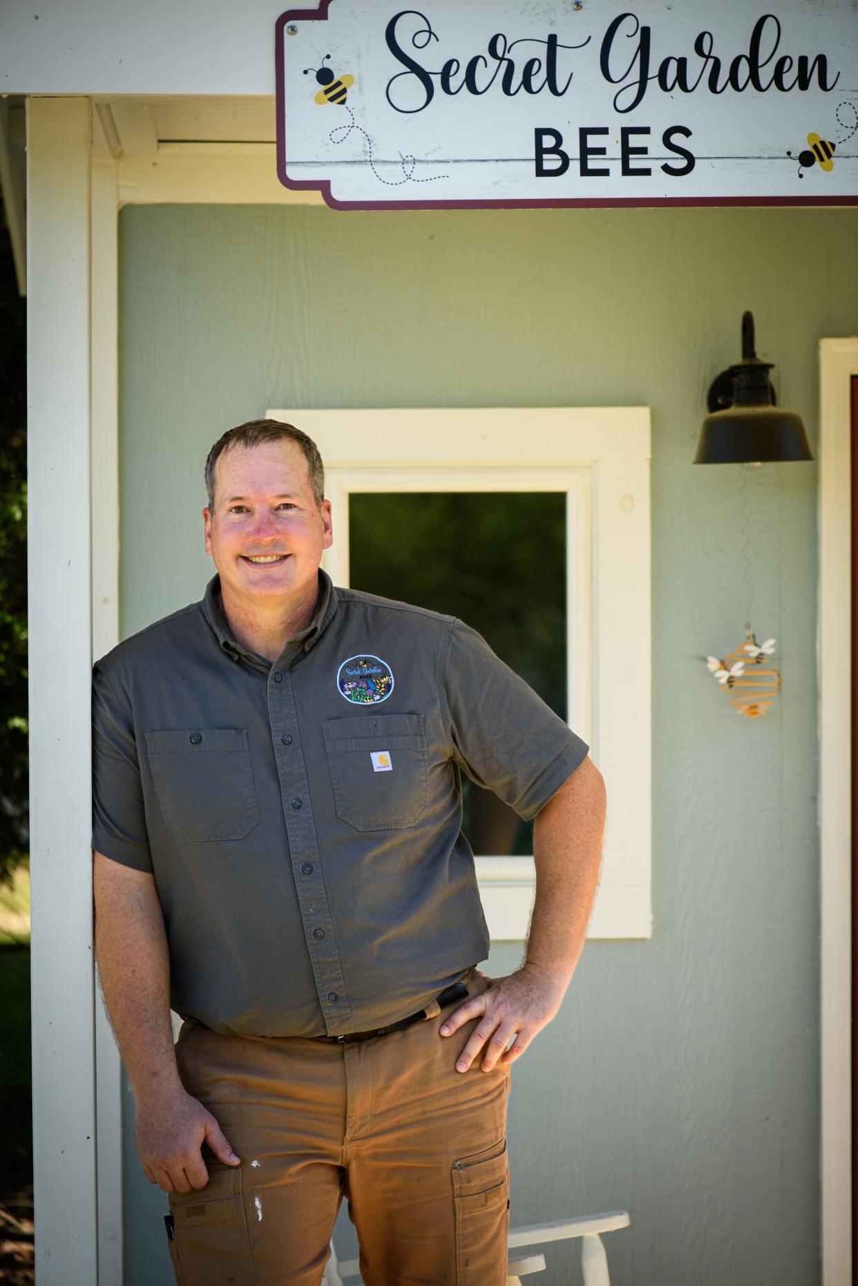 Jim Hartman, a Cumberland County veteran won the NC small farmer of the year award, a few years after starting his business, Secret Garden Bees, to help cope with PTSD from two tours in Iraq.