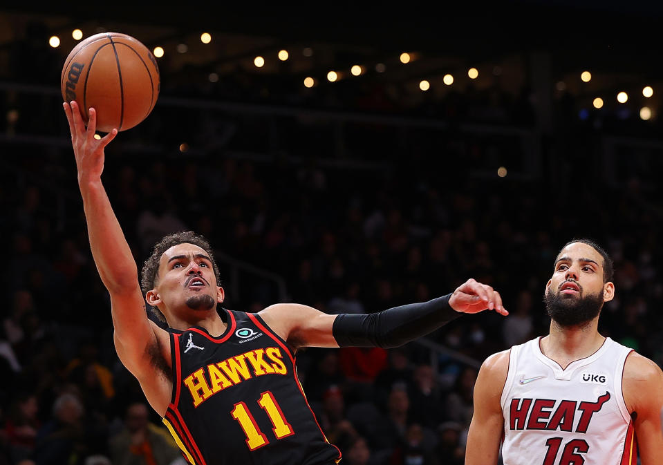 Caleb Martin has been the Miami Heat's best defensive option against Atlanta Hawks star Trae Young. (Kevin C. Cox/Getty Images)