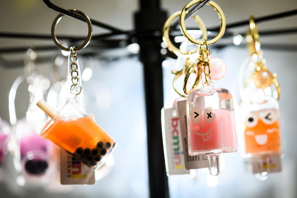 Keychains at Sori K-Pop Shop at 308 Hay Street.