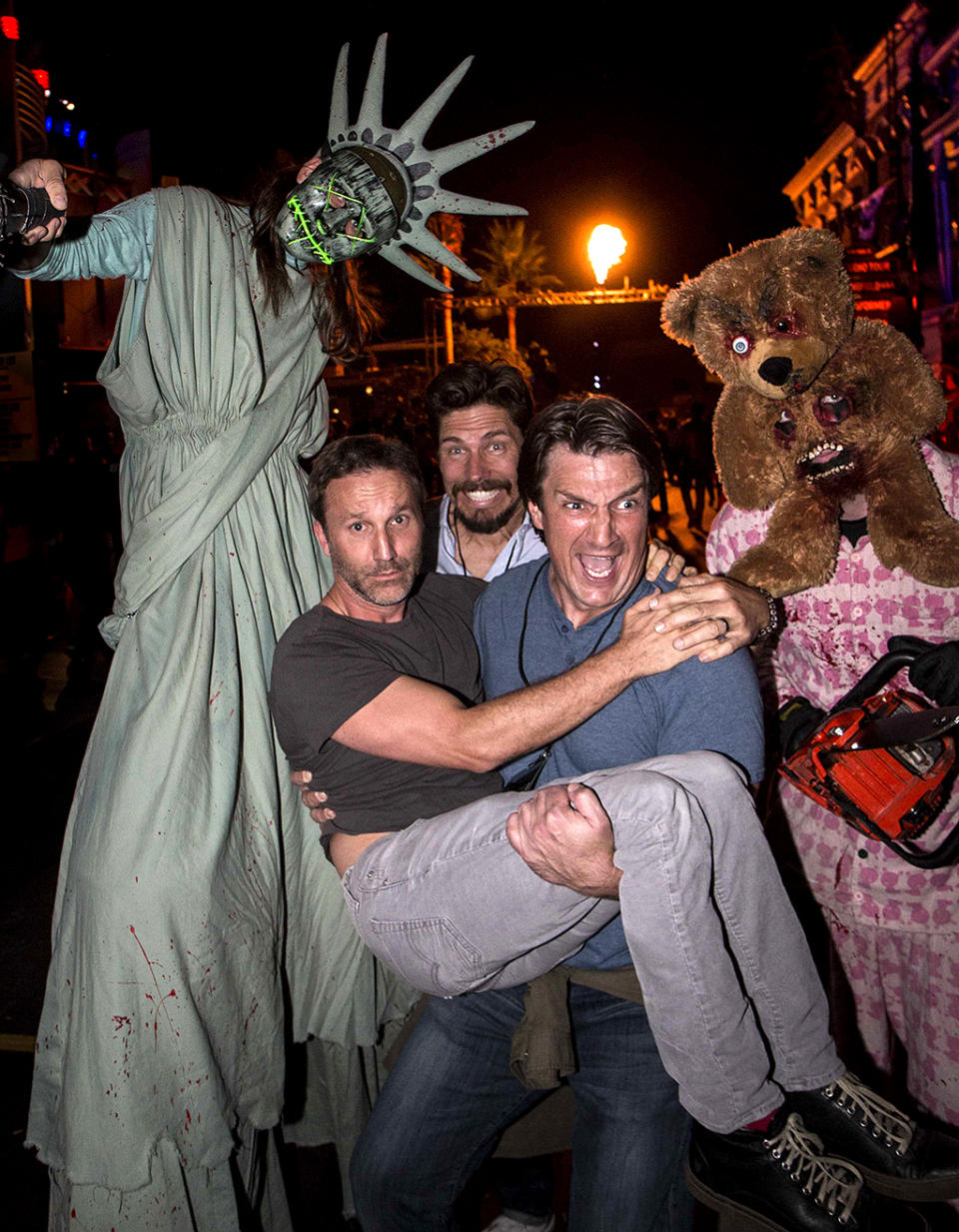 Breckin Meyer, Nathan Fillion, and Michael Trucco