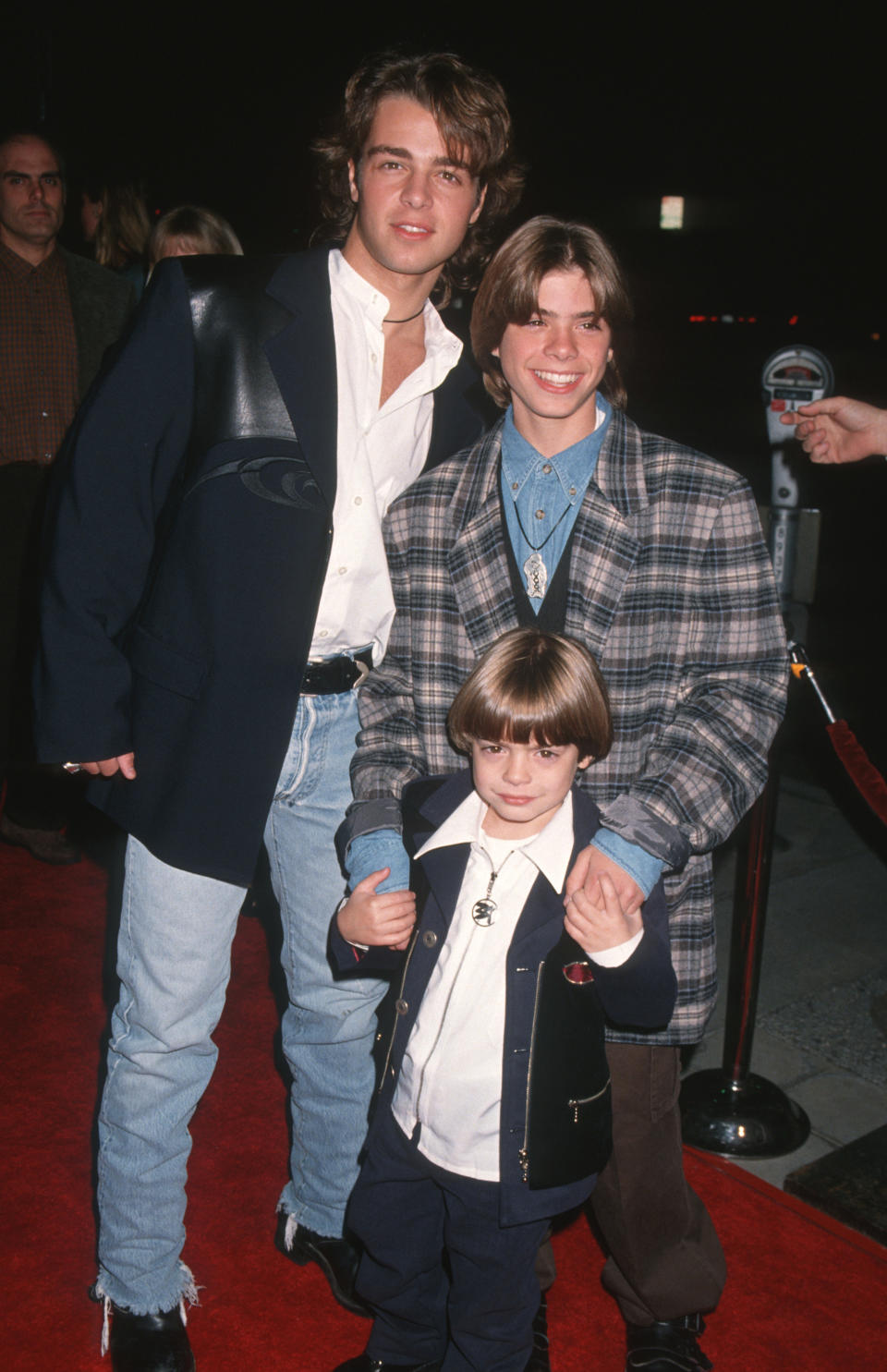 Joey Lawrence, Andrew Lawrence y Matthew Lawrence (Foto de Ron Galella, Ltd./Ron Galella Collection via Getty Images)