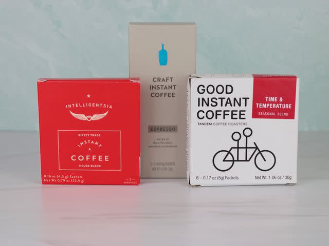 <p>Serious Eats / Jesse Raub</p> Most of the instant coffees we tested had a shelf life of over a year.