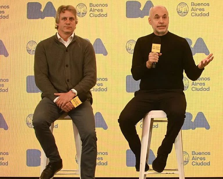 El jefe de Gobierno porteño, Horacio Rodríguez Larreta, y su jefe de gabinete, Felipe Miguel