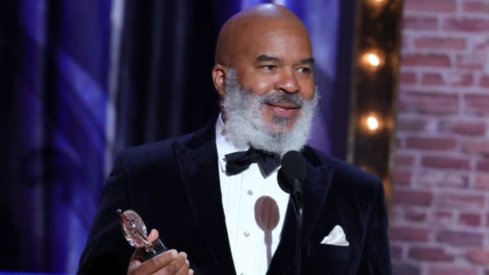 David Alan Grier accepts the award for Best Performance by an Actor in a Featured Role in a Play for “A Soldier’s Play” during Sunday’s 74th Annual Tony Awards at Winter Garden Theatre in New York City. (Photo by Theo Wargo/Getty Images for Tony Awards Productions)