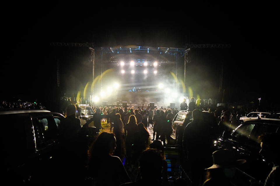 The Chainsmokers performed at a "Safe &amp; Sound" drive-in concert fundraiser on July 25 in Water Mill, New York. The event sparked outrage and a state investigation due to apparent public health violations. (Photo: Kevin Mazur via Getty Images)