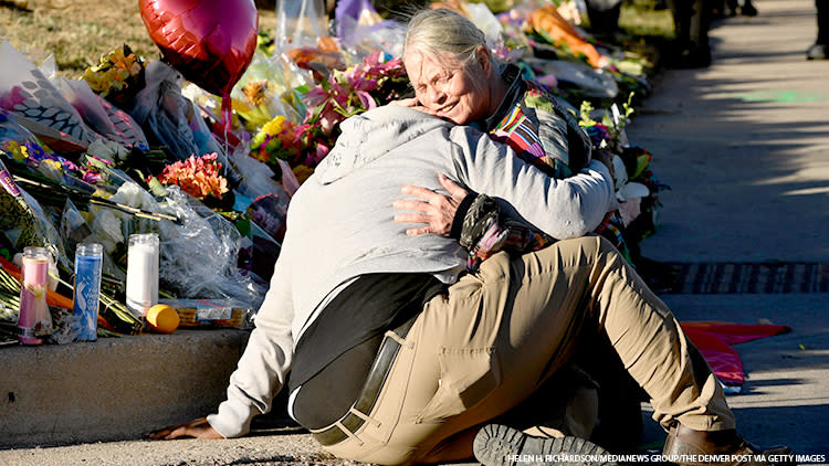 Mourners at Club Q 