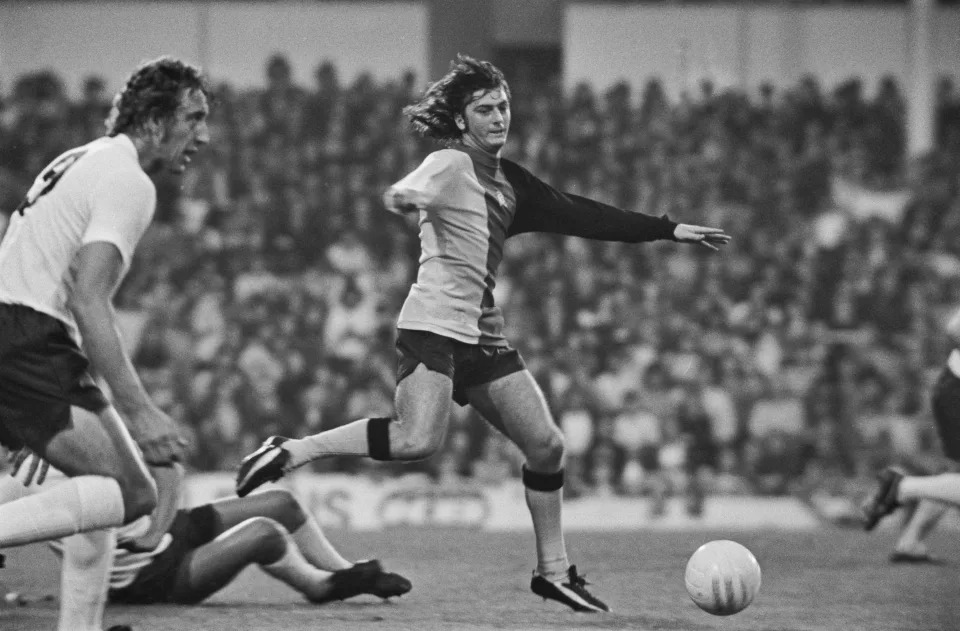 Francis leads the line for Blues against Spurs in 1972