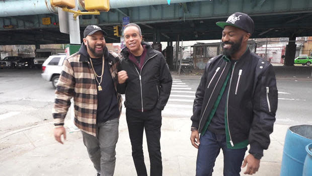 Desus Nice (right) and The Kid Mero (left), joined by correspondent Maurice DuBois.  / Credit: CBS News