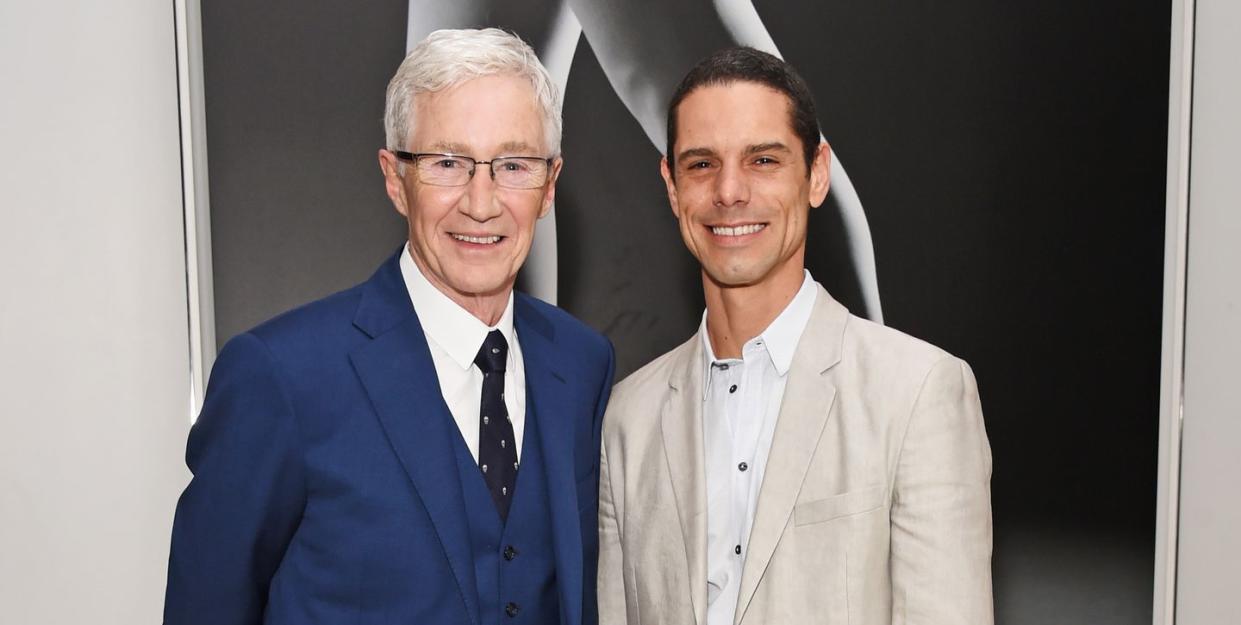 paul o'grady and andre portasio pictured in 2018