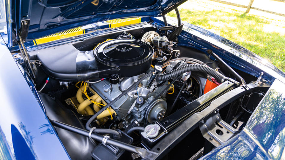 A small-block V-8 powers the Camaro Z/28 Trans Am on offer. - Credit: Photo by Dynamic Photowerks LLC., courtesy of Gooding & Company.