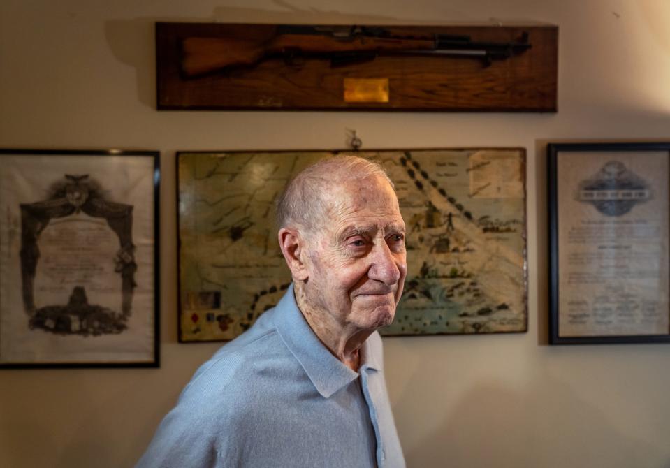 Carmelo Milia, 93, of Troy retired as a colonel after a career in the U.S. Army, following graduation from West Point Academy. But when news broke of the Pearl Harbor attack, Milia had no notion of serving in the military. "Our whole life rotated around that war and it was a given that that when you turned to be 17 years-old that you were going into the military some way or another. I just accepted that and when I turned 17 I went into the military," said Milia, who would go on to be an Lieutenant Tank Platoon leader in the Korean War from 1950-1952 and a Tank Battalion Commander in Vietnam from 1968-1969. 