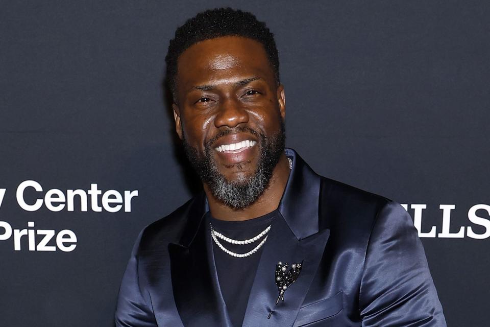 <p>Paul Morigi/Getty</p> Kevin Hart on March 24, 2024