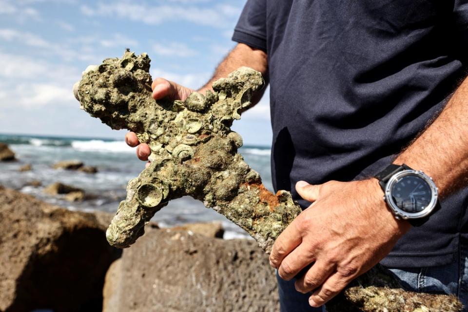 A sword believed to have belonged to a crusader who sailed to the Holy Land almost a millennium ago  (Reuters)