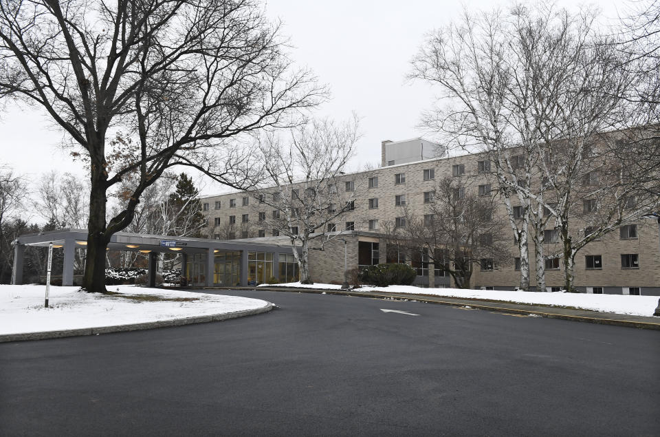 Exterior view of the St. Joseph's Provincial House, Tuesday, Jan. 5, 2021, in Latham, N.Y. The home for retired and infirm nuns lost nine residents to COVID-19 during December as the coronavirus pandemic's second wave surged in upstate New York. (AP Photo/Hans Pennink)