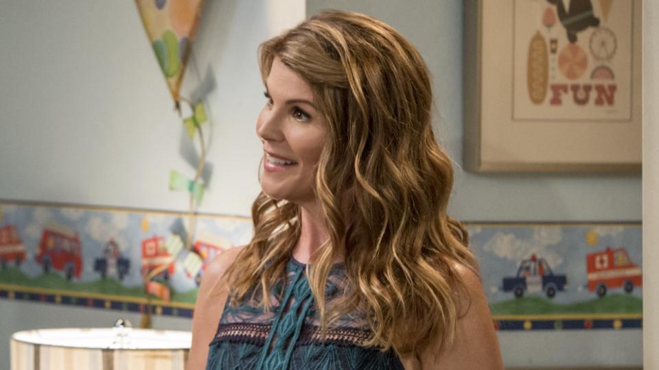 Lori Loughlin as Aunt Becky on Fuller House.