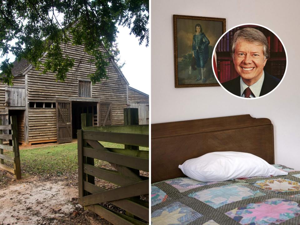 jimmy carter family peanut farm and his childhood bedroom